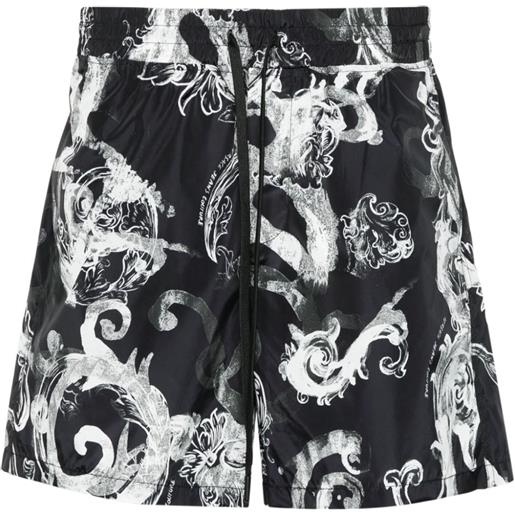 Versace Jeans Couture shorts sportivi watercolour couture - nero
