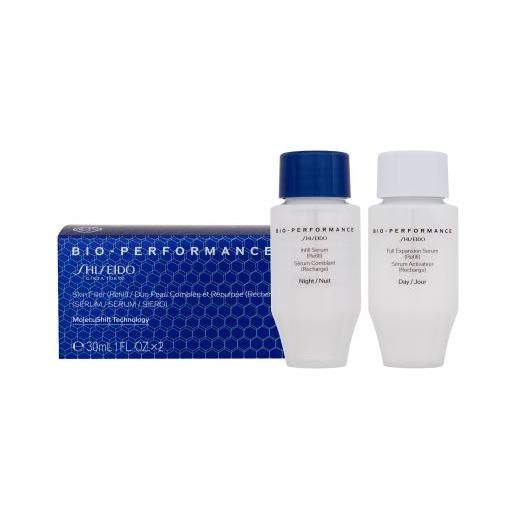 Shiseido bio-performance skin filler serums cofanetti siero giorno per il viso bio-performance full expansion serum 30 ml náplň + siero notte per il viso bio-performance infill serum 30 ml ricaricabile per donna