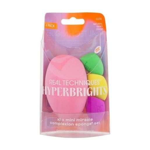 Real Techniques hyperbrights miracle complexion sponge cofanetti spugna per il trucco miracle complexion sponge xl 1 pz + spugna per il trucco miracle complexion sponge mini 3 pz