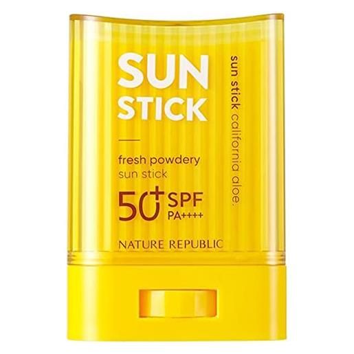 Nature Republic fresh powdery sun stick spf50+/pa++++ waterproof sun stick 22g korean skincare