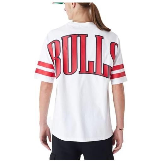New Era maglietta oversize con stampa posteriore chicago bulls, bianco, s
