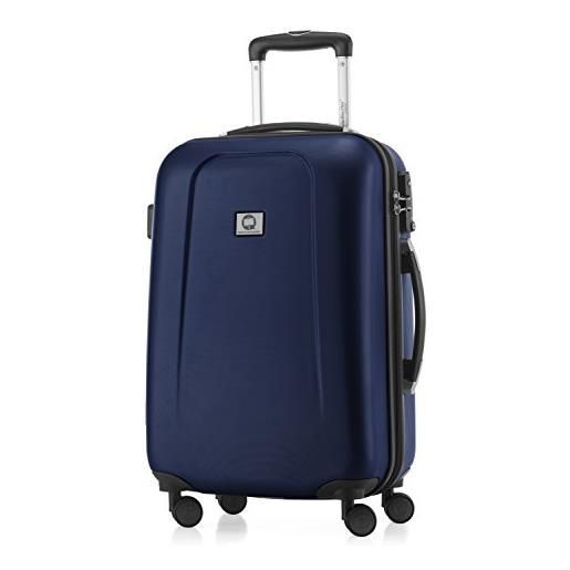 Hauptstadtkoffer - wedding - bagaglio a mano valigia trolley da cabina rigido tsa abs 4 ruote, 55 cm, 42 litri, blu scuro