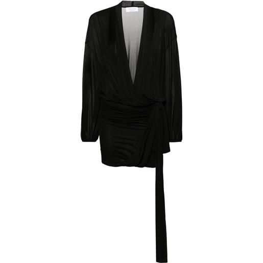 Blumarine abito corto drappeggiato - nero