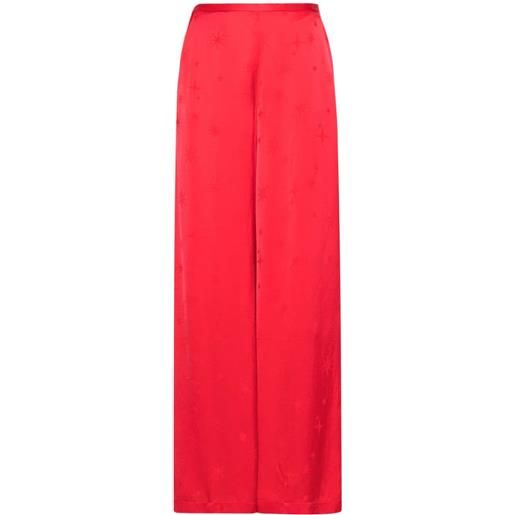 Forte Forte pantaloni con effetto jacquard - rosso