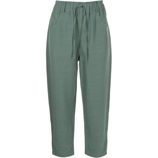 Uma | Raquel Davidowicz pantaloni crop con coulisse - verde