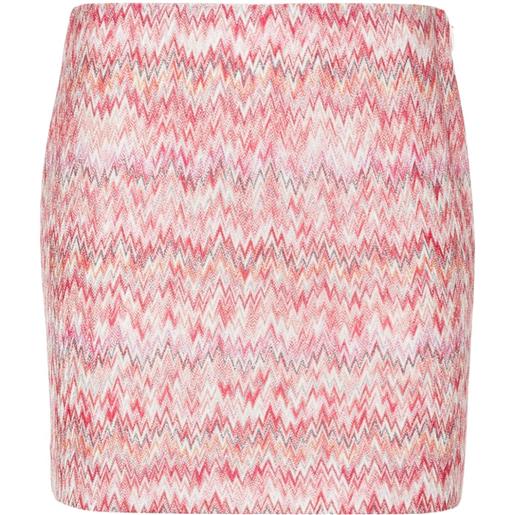 Missoni minigonna con motivo a zigzag - rosa