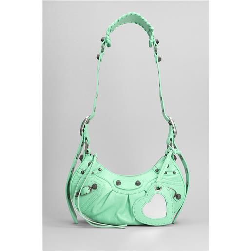 Balenciaga borsa a spalla le cagole xs in pelle verde