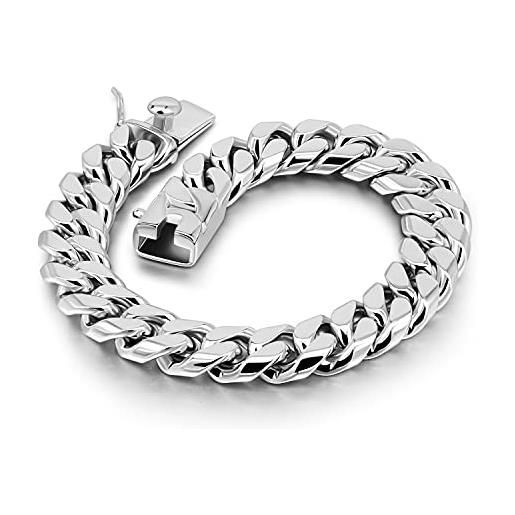 Bracciale rigido tubo quadrato grigio argento BRASS Workshop 24br22