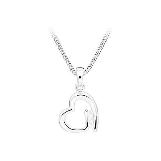 Silver Cat collana romantic silver heart necklace sc477 (chain, pendant) ssc0472 marca, estándar, metallo, nessuna pietra preziosa