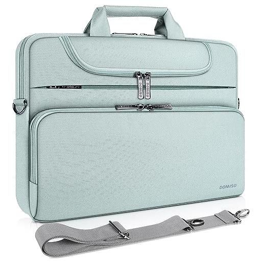 DOMISO 17 pollici borsa pc impermeabile custodia messenger ventiquattrore per computer portatile/tablet/notebook/ultrabook/chromebook da 17-17,3 pollici, menta verde