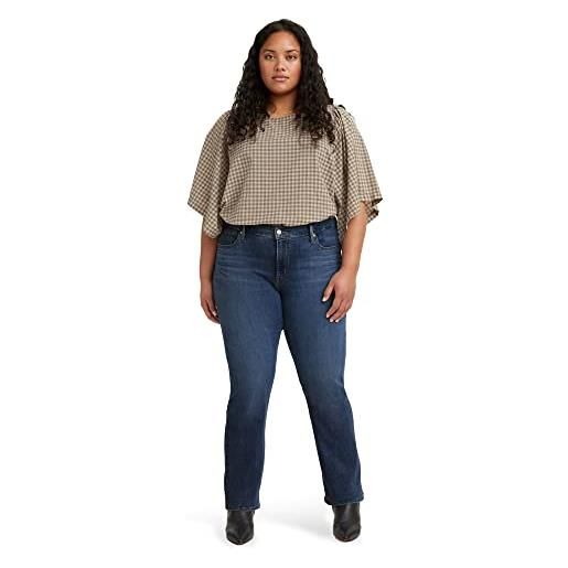 Levi's plus size 314 shaping straight, jeans donna, dark indigo - flat finish, 20 l