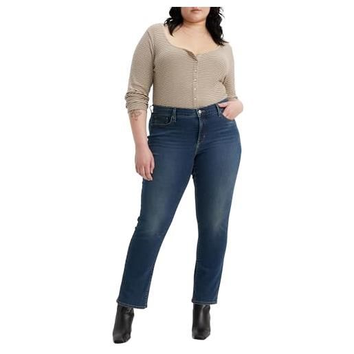 Levi's plus size 314 shaping straight, jeans donna, dark indigo - flat finish, 18 s