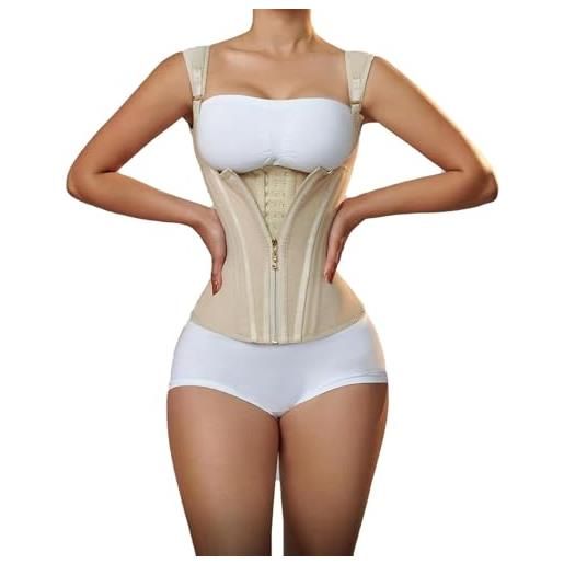 IFFANY 2024 nuovo corsetto da allenamento in vita da donna, intimo modellante per allenamento addominale, corsetto da allenamento in vita, cintura elastica alta, intimo modellante con cerniera