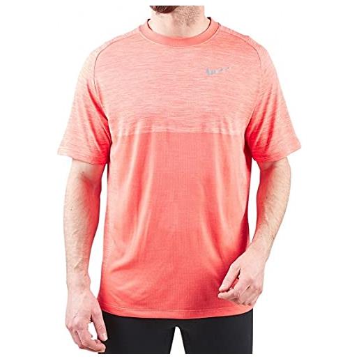 Nike dry fit medalist, maglietta da running uomo, multicolore (rush coral/crimson pulse), xl