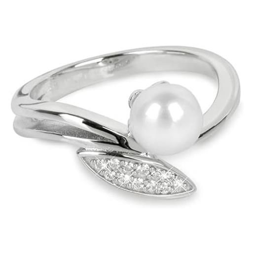 Silver Cat anello elegant silver ring with zircons and bead sc215 - circuit: 52 mm ssc0448-52 marca, estándar, metallo, nessuna pietra preziosa
