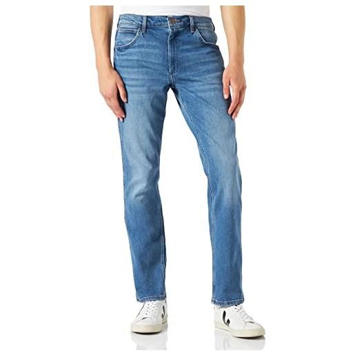Wrangler greensboro jeans, blu (blue fever), 30w / 32l uomo