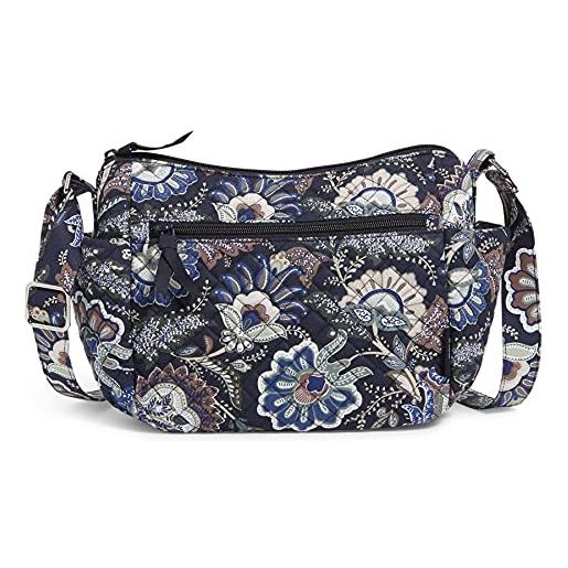 Vera Bradley borsa a tracolla on the go, donna, java navy camo-cotone riciclato, taglia unica