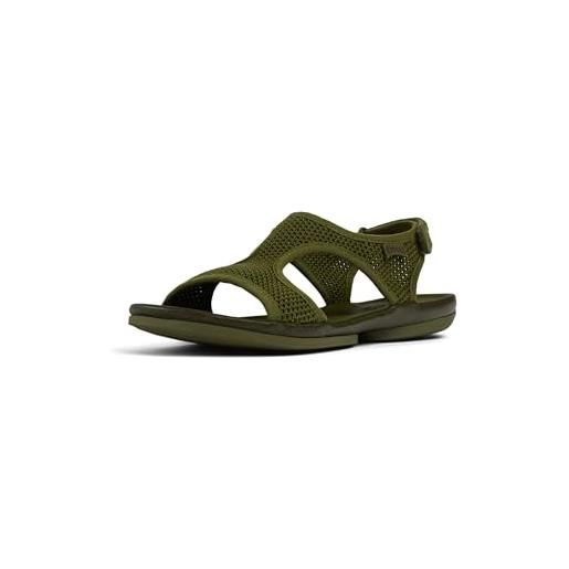 Camper right nina k201645, sandali con cinturino a t donna, verde 001, 37 eu
