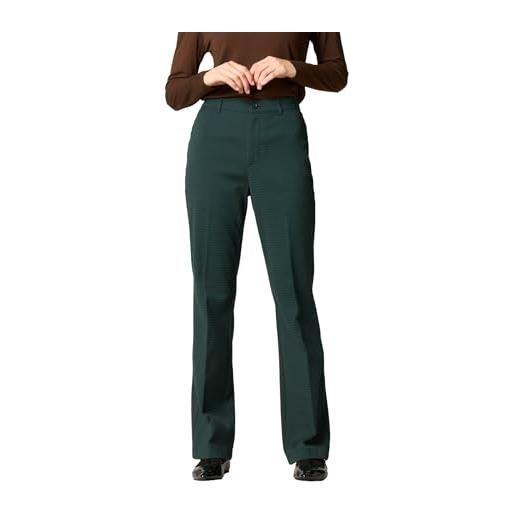 Goldenpoint donna leggings flare long jacquard, colore verde, taglia xs