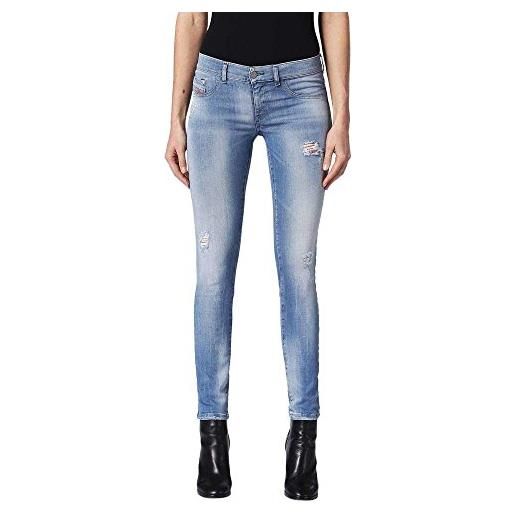 Diesel livier-s 084qi jeans donna slim jeggins (blu, 31w)