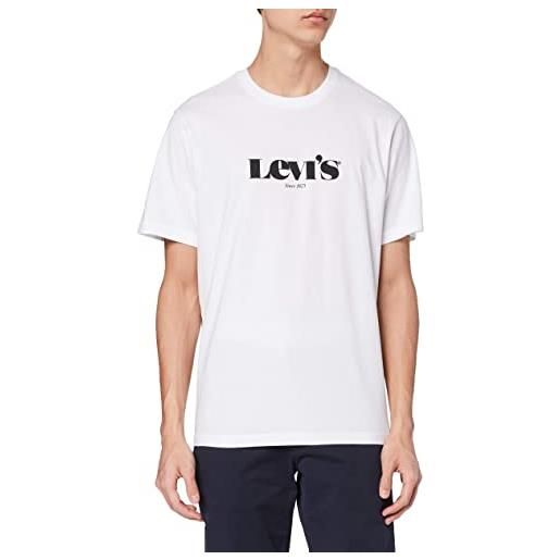 Levi's ss relaxed fit tee, t-shirt uomo, ssnl mv logo *white*, xl