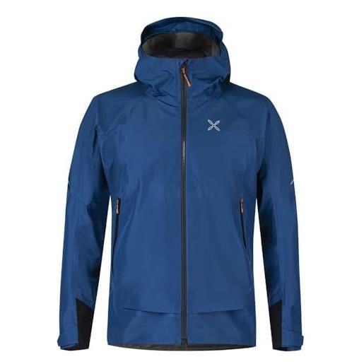 MONTURA argo 2 jacket guscio tecnico uomo impermeabile antivento a 3 strati in gore-tex per attivita' outdoor dinamiche, alpinismo e arrampicata - colore: deep blue (m)