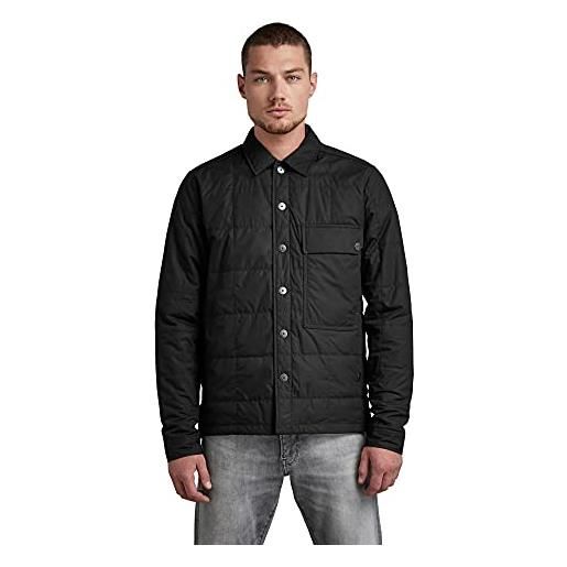 G-STAR RAW men's postino quilted overshirt, nero (dk black d20161-a790-6484), s