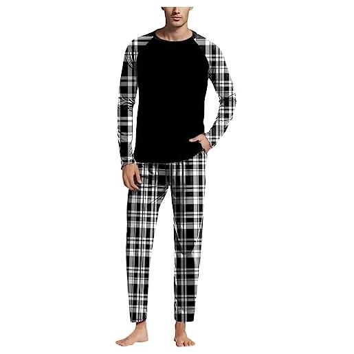 Kobilee pigiama uomo cotone autunno leggero pigiami due pezzi pigiama lungo caldo taglie forti offerta pigiama invernale completo intimissimi pigiama pile classico elegante pigiama cotone