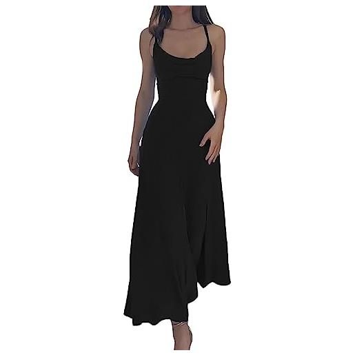 Cocila vestito elegante per donna abito chemisier donna lungo invernale vestito aderente lungo vestitini estivi da donna abito donna estivo senza spalline vestito donna estate taglie forti