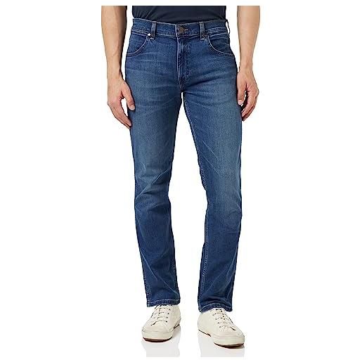 Wrangler greensboro jeans, blu (verve), 34w / 36l uomo