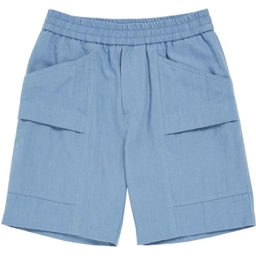 MONCLER lightweight cotton denim bermuda shorts