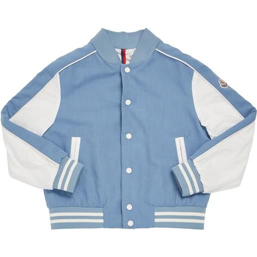 MONCLER lightweight cotton denim bomber jacket