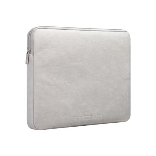 Woodcessories - borsa per laptop imbottita compatibile con la custodia per mac. Book da 11 - 14 pollici grigio - sostenibile, fatto di carta