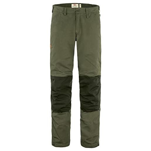 Fjallraven greenland trail trousers m, pantaloni sportivi uomo, verde (laurel green-deep forest), 48