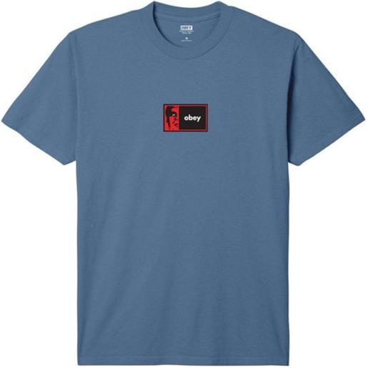 OBEY t-shirt half icon uomo pigment coronet blue