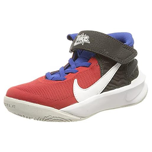 Nike team hustle d 10 fly. Ease, scarpe da tennis, off noir/white-university red-game royal, 29.5 eu