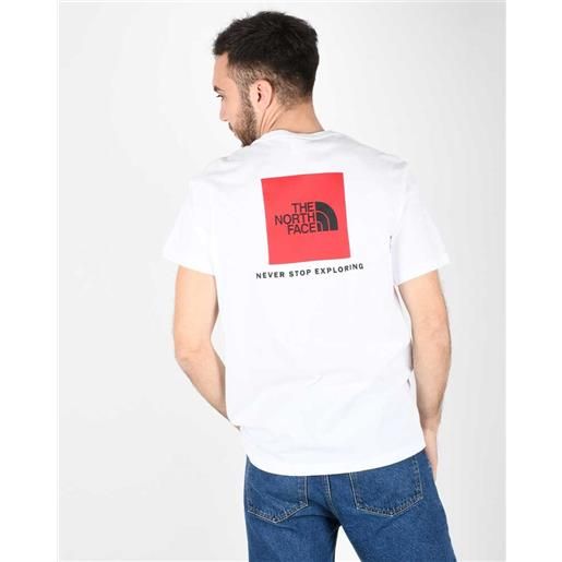 T-shirt maglia maglietta uomo the north face bianco redbox tee cotone lifestyle nf0a87npfn41