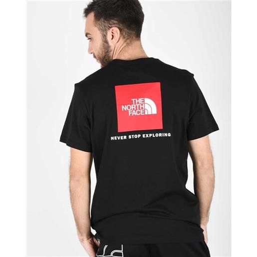 T-shirt maglia maglietta uomo the north face nero redbox tee cotone lifestyle nf0a87npjk31