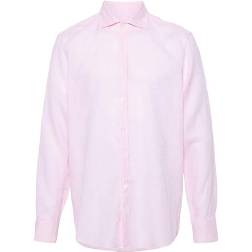 Canali camicia con colletto ampio - rosa
