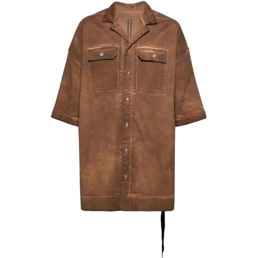 Rick Owens DRKSHDW camicia magnum tommy - marrone