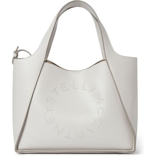 Stella McCartney borsa tote con logo - grigio