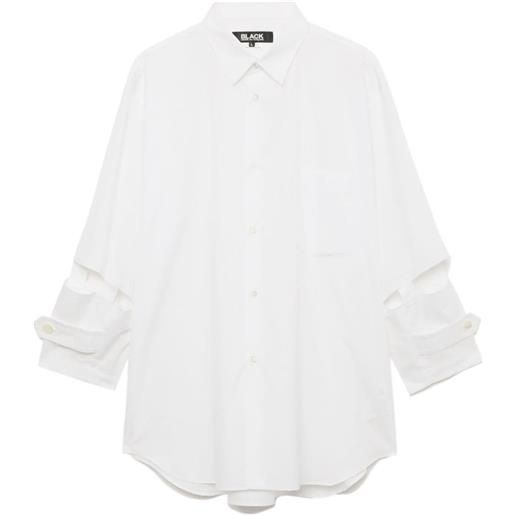 Black Comme Des Garçons camicia con design cut-out - bianco