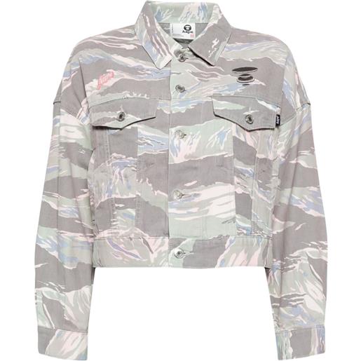 AAPE BY *A BATHING APE® giacca con stampa camouflage - grigio