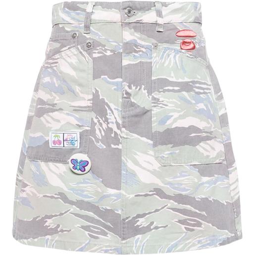 AAPE BY *A BATHING APE® minigonna con stampa camouflage - rosa