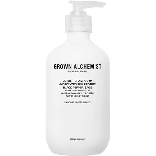 Grown Alchemist shampoo disintossicante hydrolyzed hydrolyzed silk protein, black pepper, sage (detox shampoo) 200 ml