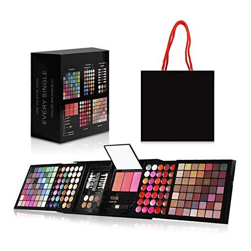 Ruwhere set palette 177 colori per makeup cosmetici professionali, include ombretti fard cipria fondotinta polvere sopracciglio