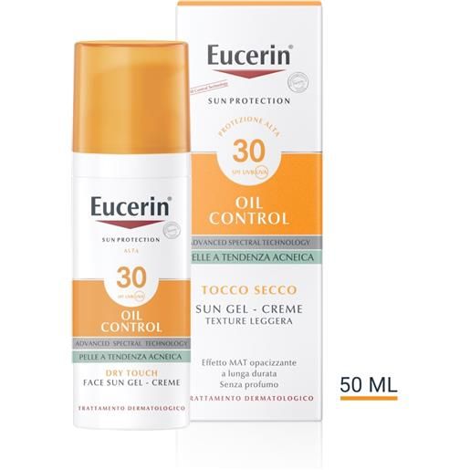 SUN OIL eucerin sun oil control gel-crema tocco secco fp 30 protezione viso pelle grassa 50 ml