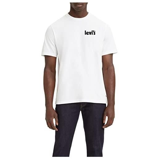 Levi's big & tall ss relaxed fit tee t-shirt, poster bianco, 4xl uomo