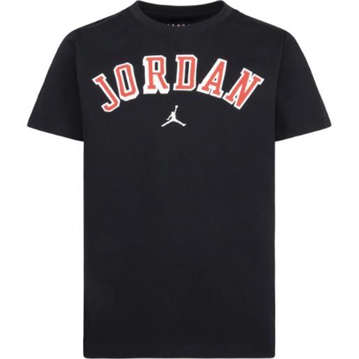 Nike jordan flight heritage ss tee blk t-shirt m/m nera scritta junior bimbo