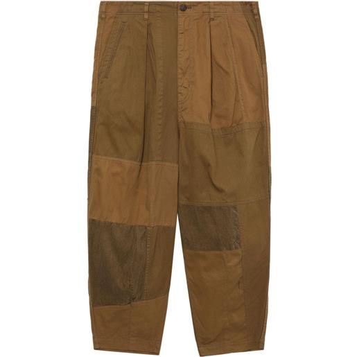 Comme des Garçons Homme pantaloni crop con design patchwork - toni neutri